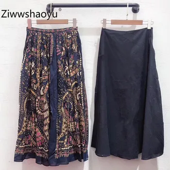 Ziwwshaoyu Vintage Cotton Totem Printing Silk Lined Long Skirt Summer Women's High Quality Clothing
Ziwwshaoyu Vintage Cotton Totem Printing Silk Lined Long Skirt Summer Women's High Quality Clothing