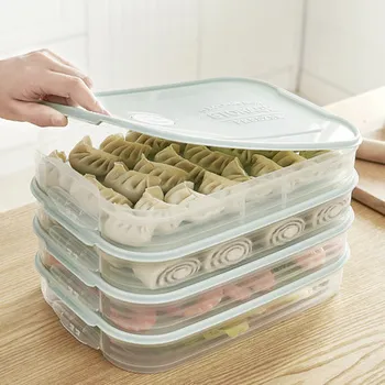 Food Refrigerator Storage Box Multilayer Dumpling Box Transparent Rectangular Frozen Dumpling Freshness
Food Refrigerator Storage Box Multilayer Dumpling Box Transparent Rectangular Frozen Dumpling Freshness