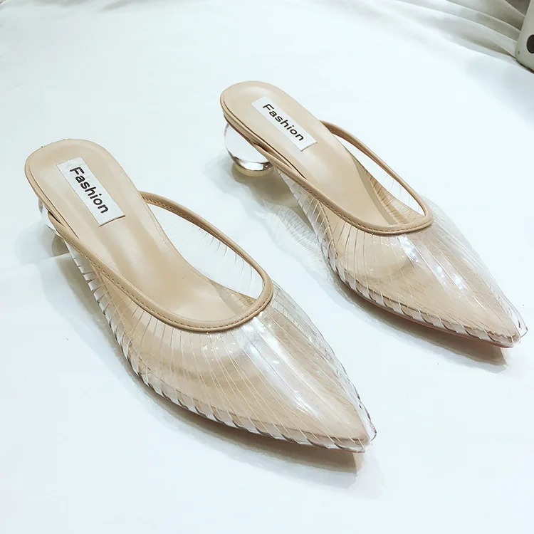 Crystal Sandals Women's 2019 Summer Autumn New Style round Ball Crystal with Pointed-Toe Transparent PVC Low-Cut Fashion Slipper
Crystal Sandals Women's 2019 Summer Autumn New Style round Ball Crystal with Pointed-Toe Transparent PVC Low-Cut Fashion Slipper