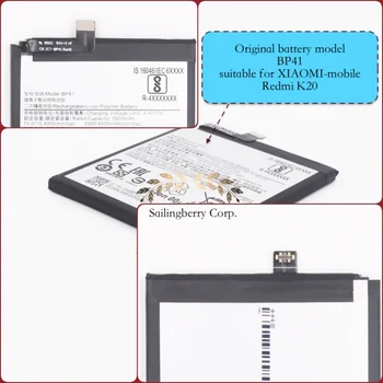 Original battery suitable for XIAOMI-mobile Redmi-K20 with battery model BP41(It is safe to check firstly)
Original battery suitable for XIAOMI-mobile Redmi-K20 with battery model BP41(It is safe to check firstly)