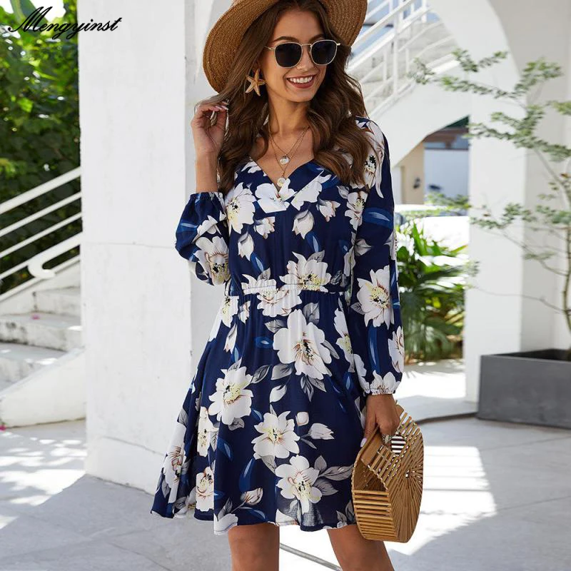 2020 Summer Women Cotton V-neck Dress Female Sexy Long Sleeve Flower Floral Print Backless Beach Style Dresses Bodycon Vestidos
2020 Summer Women Cotton V-neck Dress Female Sexy Long Sleeve Flower Floral Print Backless Beach Style Dresses Bodycon Vestidos