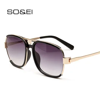 SO&EI Vintage Double Bridges Oversized Square Women Sunglasses Semi-Metal Tinted Lens Eyewear Men Sun Glasses Shades Goggles
SO&EI Vintage Double Bridges Oversized Square Women Sunglasses Semi-Metal Tinted Lens Eyewear Men Sun Glasses Shades Goggles