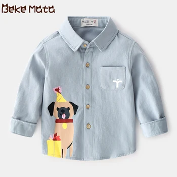 Baby Boy Shirts Long Sleeve 2020 Spring Cartoon Toddler Boy Clothes Turn-down Collar Pocket Cotton Kids Tops Children Shirts 2-6
Baby Boy Shirts Long Sleeve 2020 Spring Cartoon Toddler Boy Clothes Turn-down Collar Pocket Cotton Kids Tops Children Shirts 2-6