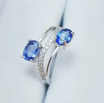 Per jewelry Natural real blue sapphire ring Free shipping 925 sterling silver Fine jewelry 0.6ct*2pcs gemstone B8102510
Per jewelry Natural real blue sapphire ring Free shipping 925 sterling silver Fine jewelry 0.6ct*2pcs gemstone B8102510