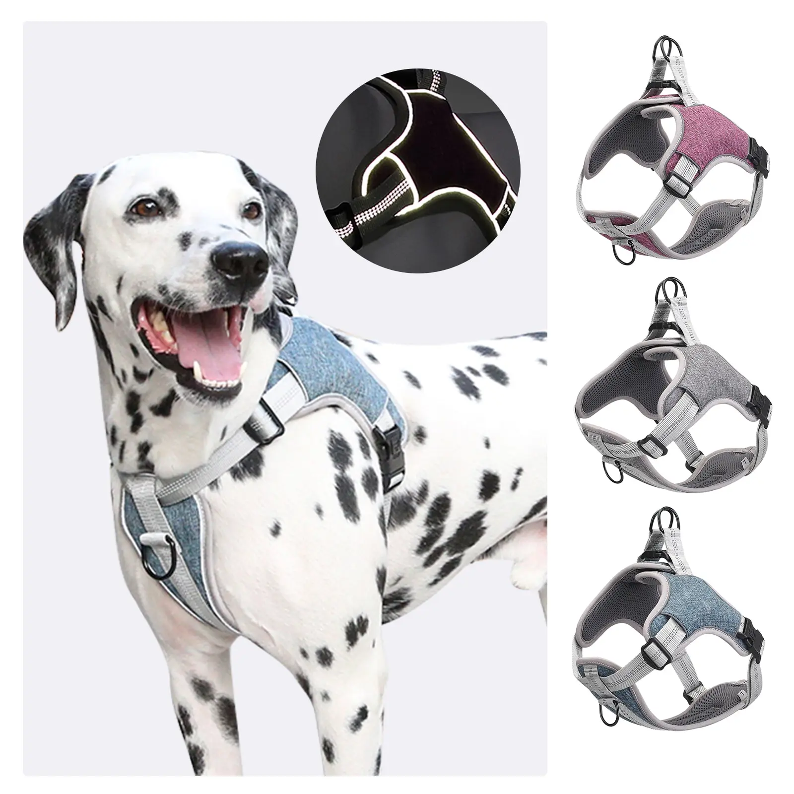 Dog No-Pull Anti-Tear Adjustable Outdoor Pet Vest Reflective Soft Material Vest Easy Control for Small Medium Large Dogs
Dog No-Pull Anti-Tear Adjustable Outdoor Pet Vest Reflective Soft Material Vest Easy Control for Small Medium Large Dogs