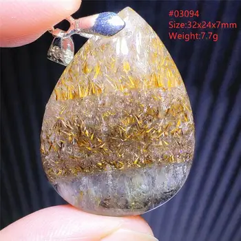 Natural Cacoxenite Canada Gold Rutilated Quartz Pendant 32x24x7mm Water Drop Women Men Necklace Gemstone AAAAA
Natural Cacoxenite Canada Gold Rutilated Quartz Pendant 32x24x7mm Water Drop Women Men Necklace Gemstone AAAAA