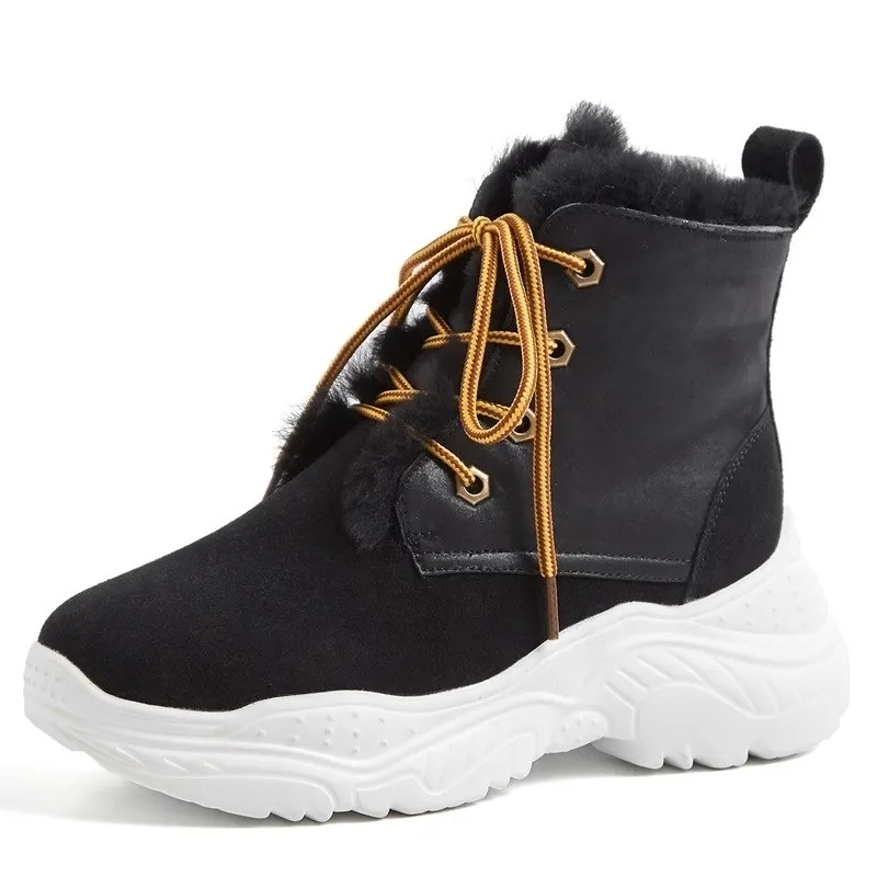 BONJEAN women snow boots witer new genuine leather casual shoes plush warm fur inside platform cross-tied round toe ankle boots
BONJEAN women snow boots witer new genuine leather casual shoes plush warm fur inside platform cross-tied round toe ankle boots