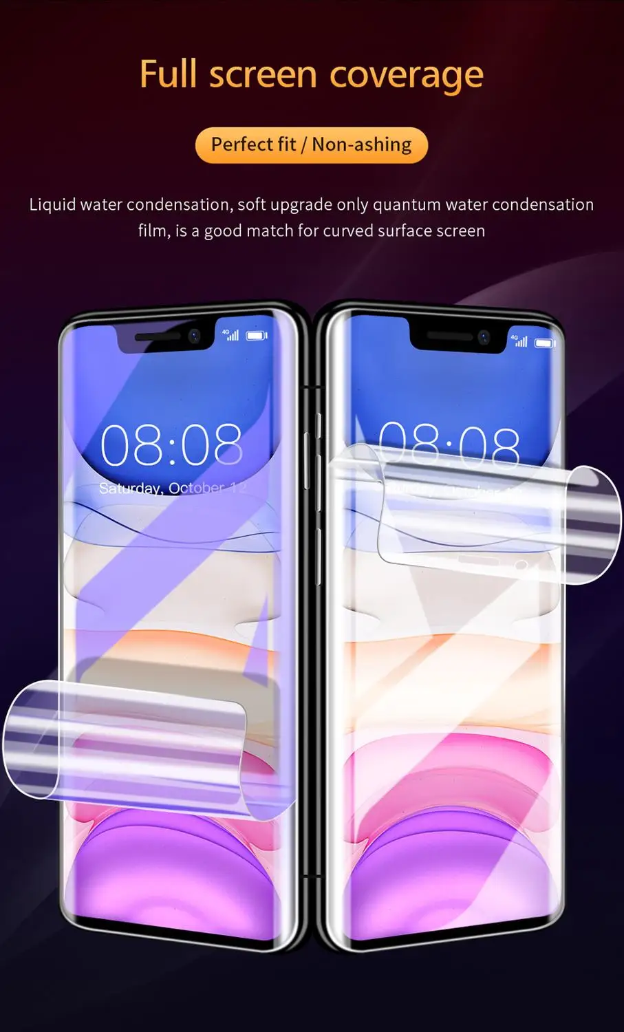2020 Противоударная Гидрогелевая пленка для iPhone 11 Pro Max Xr X Xs Защита экрана 7 8 6 6s Plus |