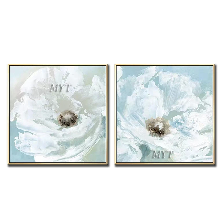 Hand-painted 2PCS Lotus Flower Art Oil Painting Newest Canvas Wall Art Flower Paintings Wall Decor Art Unframed Home Wall Decor 
Hand-painted 2PCS Lotus Flower Art Oil Painting Newest Canvas Wall Art Flower Paintings Wall Decor Art Unframed Home Wall Decor