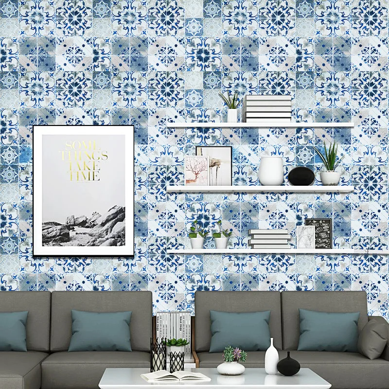 Mosaic Imitation Tile WallpapersBlue Self-adhesive Wallpaper Kitchen Oil Proof Bathroom Toilet Waterproof Wall Sticker Balcony
Mosaic Imitation Tile WallpapersBlue Self-adhesive Wallpaper Kitchen Oil Proof Bathroom Toilet Waterproof Wall Sticker Balcony