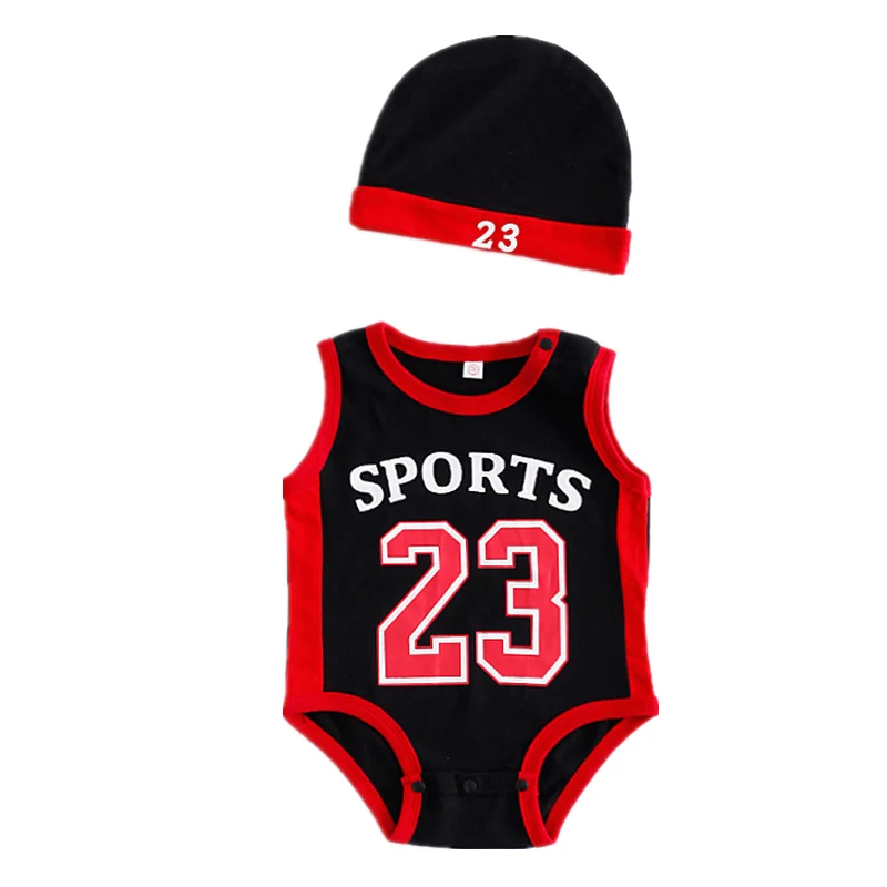 Newborn Kids Boy Clothing Newborns Rompers Set Summer Sleeveless Triangle Body Suits Baby Boys Basketball Sports Hat Set
Newborn Kids Boy Clothing Newborns Rompers Set Summer Sleeveless Triangle Body Suits Baby Boys Basketball Sports Hat Set
