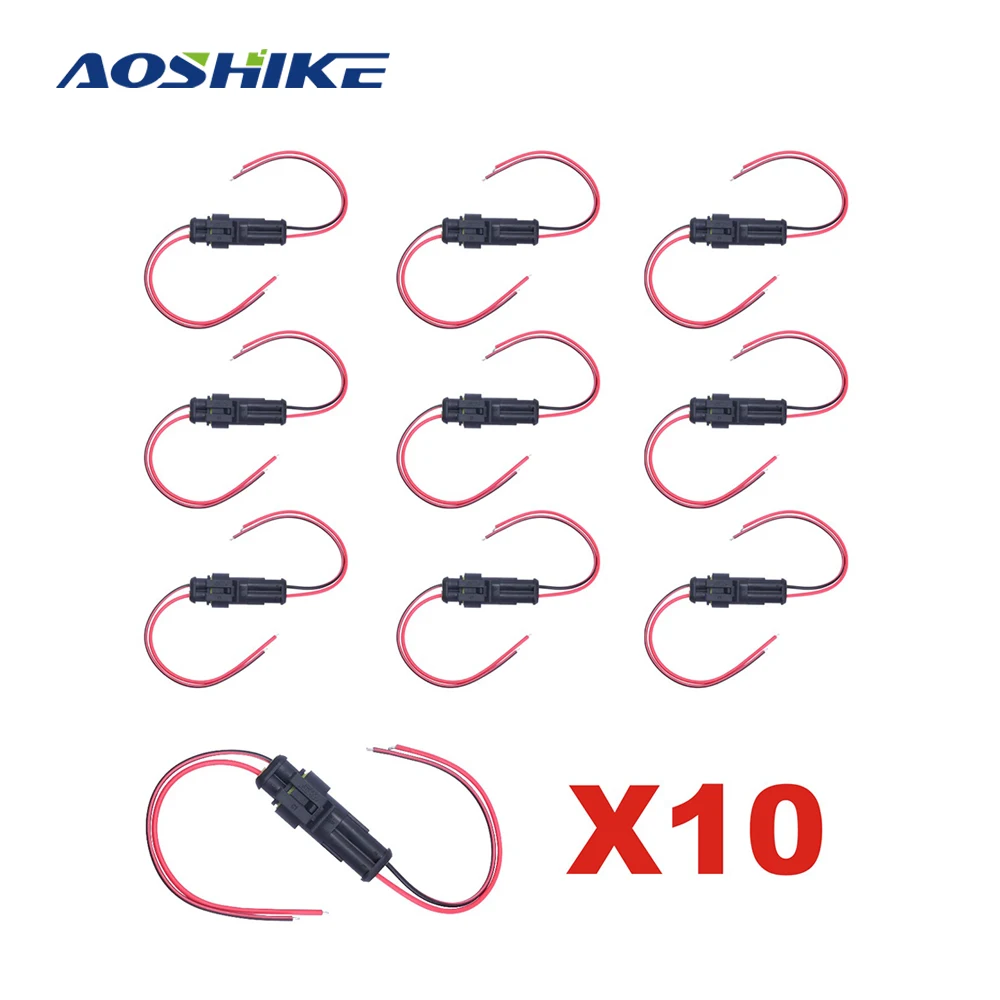 AOSHIKE 10PCS Car Wire Harness Waterproof Electrical Connector LED Terminal Connection Line X66
AOSHIKE 10PCS Car Wire Harness Waterproof Electrical Connector LED Terminal Connection Line X66