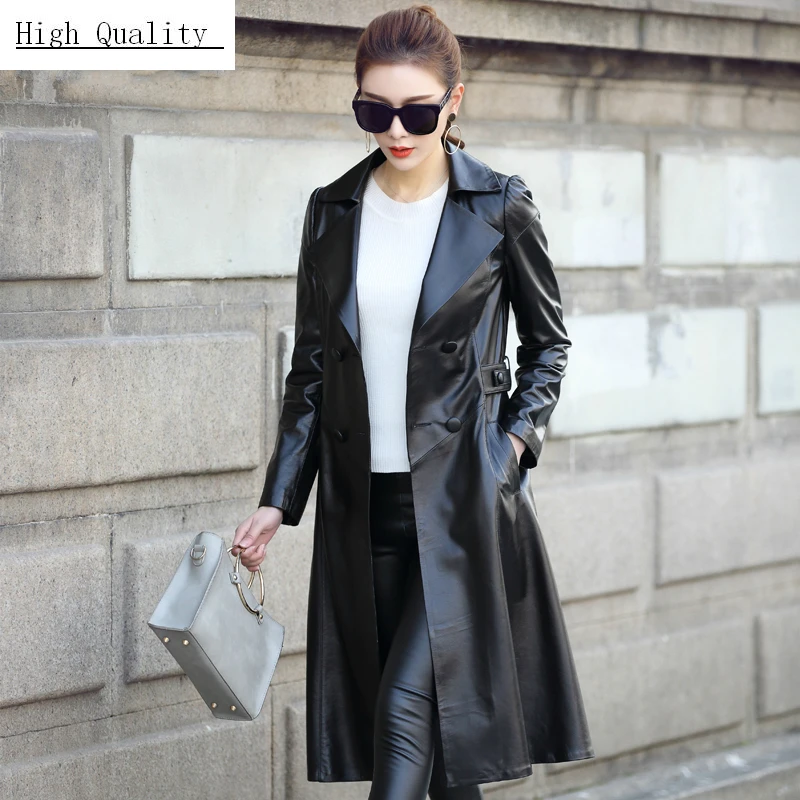 Spring Autumn 100% Real Sheepskin Coat Female Genuine Leather Montone Jacket Women Long Slim Double Breasted 2020 LWL1451
Spring Autumn 100% Real Sheepskin Coat Female Genuine Leather Montone Jacket Women Long Slim Double Breasted 2020 LWL1451
