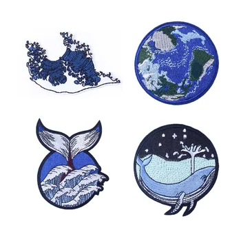 Sea Wave Patch Iron On Patches On Clothes Embroidered Whale Patch Sew On Jacket Earth Ocean Sticker For Hat Applique Accessories 
Sea Wave Patch Iron On Patches On Clothes Embroidered Whale Patch Sew On Jacket Earth Ocean Sticker For Hat Applique Accessories