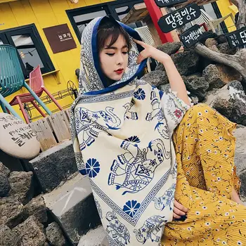 Women Autumn Stylish All-match Flower Printed Sunscreen Long Style Personality Shawl Dual Use Scarf
Women Autumn Stylish All-match Flower Printed Sunscreen Long Style Personality Shawl Dual Use Scarf