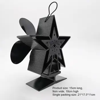 Pentagram Shaped Stove Fan Black 4 Blade Heat Powered Wood Burner Eco-friendly Quiet Fan Motor Fireplace Accessories Tool Hot
Pentagram Shaped Stove Fan Black 4 Blade Heat Powered Wood Burner Eco-friendly Quiet Fan Motor Fireplace Accessories Tool Hot