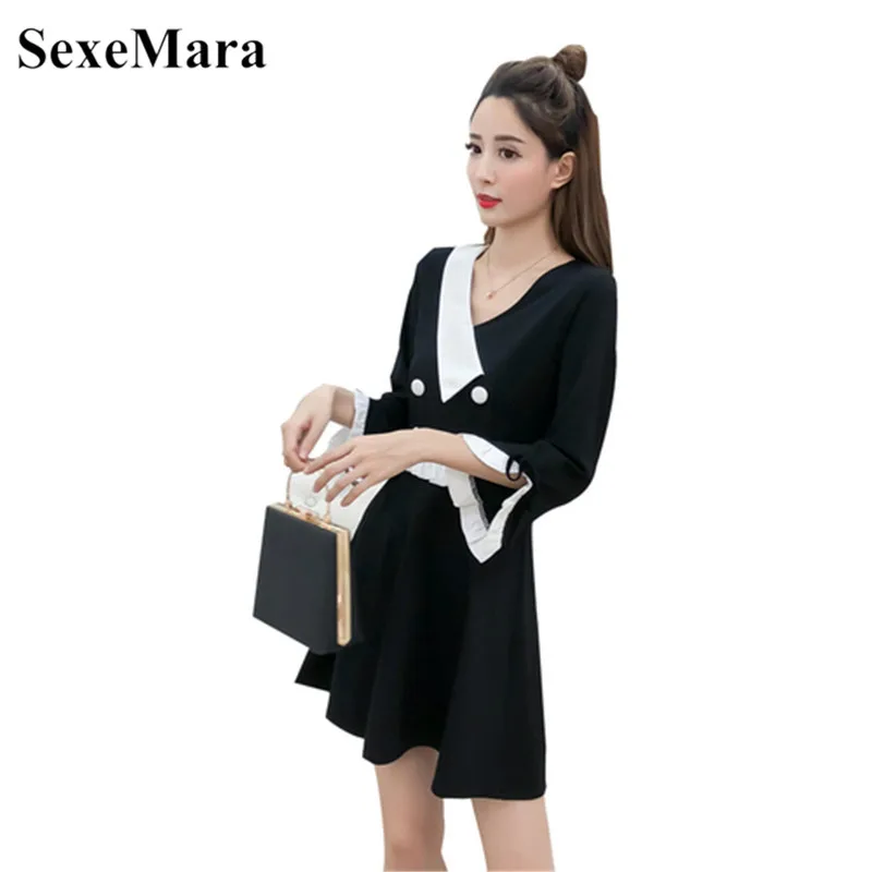 Mini Dress 2019 Autumn And Winter New Korean Version Of The Small Fragrance Irregular V-Neck A-Shaped Splice Long-Sleeved Dress
Mini Dress 2019 Autumn And Winter New Korean Version Of The Small Fragrance Irregular V-Neck A-Shaped Splice Long-Sleeved Dress