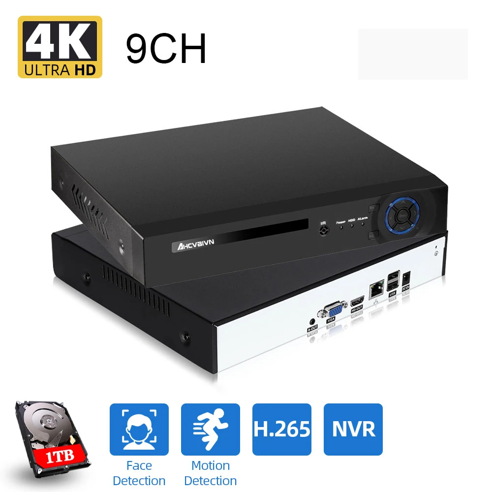 

H.265 8 Channel NVR 4K Network Video Recorder 8CH 8MP CCTV Video Surveillance For IP Camera 4K 9CH NVR 5MP XMEYE HDD