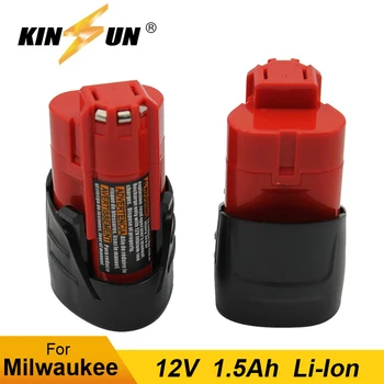 KINSUN 2-Pack Replacement Power Tool Battery 12V 1.5Ah Li-Ion for Milwaukee Cordless Drill M12 48-11-2401 48-11-2402 C12 BX 
KINSUN 2-Pack Replacement Power Tool Battery 12V 1.5Ah Li-Ion for Milwaukee Cordless Drill M12 48-11-2401 48-11-2402 C12 BX