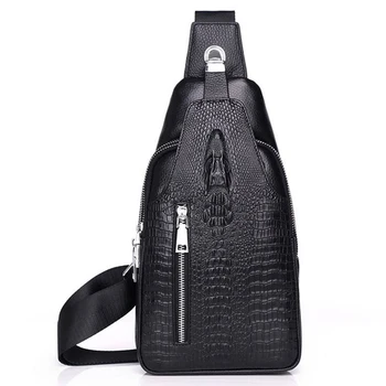 Genuine leather men chest bag men's casual Mobile phone bag crocodile pattern first layer cowhide Messenger bag shoulder bag
Genuine leather men chest bag men's casual Mobile phone bag crocodile pattern first layer cowhide Messenger bag shoulder bag