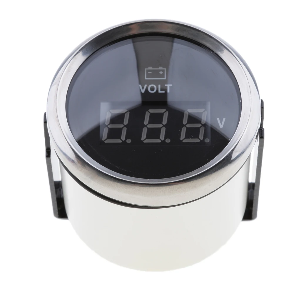 2'' 52mm Marine Boat Digital LED Electronic Meters Gauge - Black 2'' 52mm Marine Boat Digital LED Electronic Meters Gauge - Black