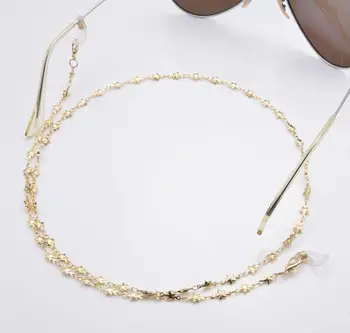 Women's eye chains sunglasses all-match non-slip glasses chain handmade copper five-pointed star glasses for chain 
Women's eye chains sunglasses all-match non-slip glasses chain handmade copper five-pointed star glasses for chain
