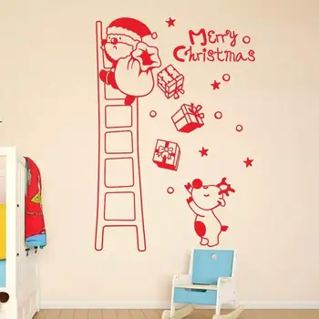 Merry Christmas Wall Sticker Santa Climbing Ladder Red White Black Showcase Window Door Background Xmas New Year Wall Sticker
Merry Christmas Wall Sticker Santa Climbing Ladder Red White Black Showcase Window Door Background Xmas New Year Wall Sticker