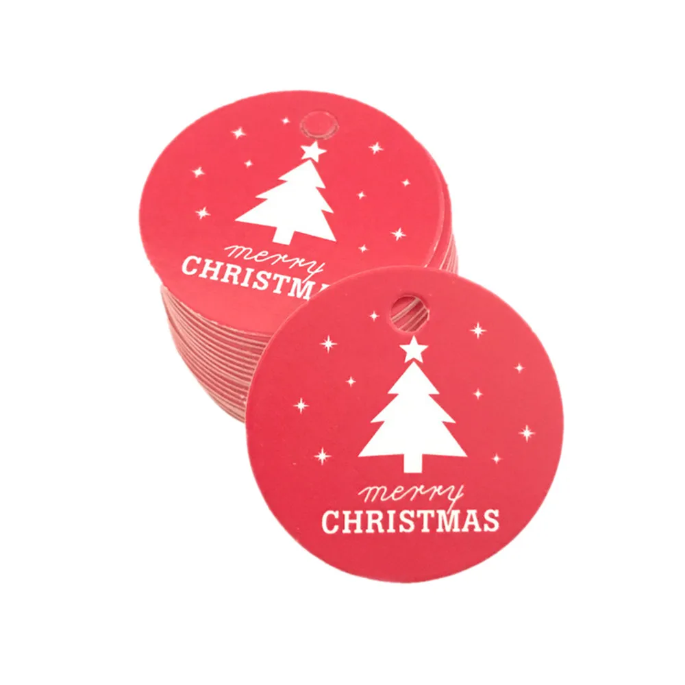 2019 new year 100pcs christmas baking tag gift decoration candy