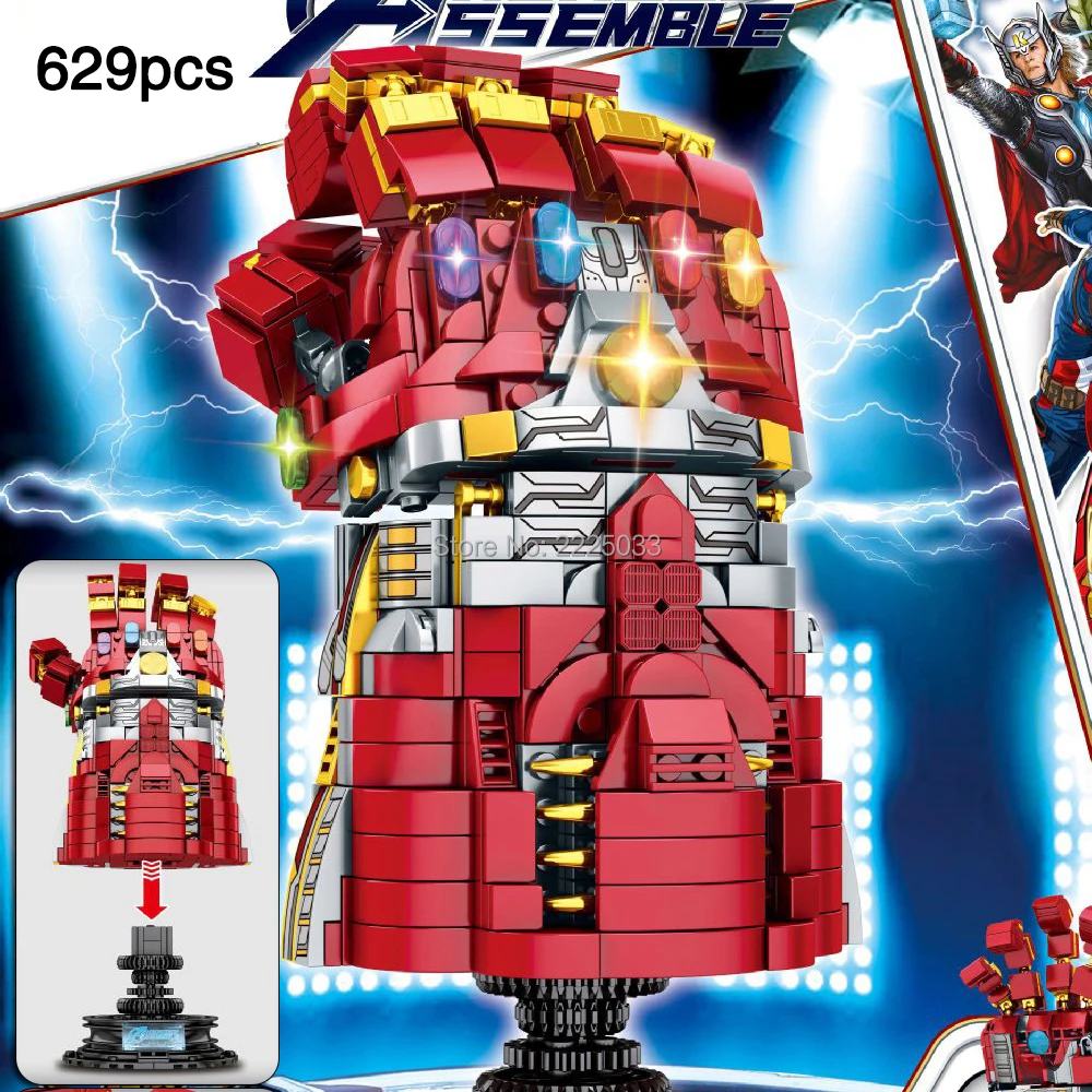 Iron Man Marvel Super Heroes Avengers Endgame Thanos Nanogloves Infinity Gauntlet compatible legoingly Building Block Boys Toys
Iron Man Marvel Super Heroes Avengers Endgame Thanos Nanogloves Infinity Gauntlet compatible legoingly Building Block Boys Toys