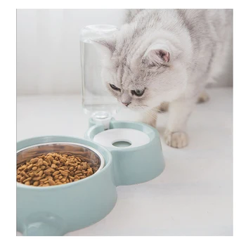 Cat bowl Detachable Pet Automatic Drinking Water Bottle Double Cats bowl Not Wet Mouth for Dogs Cat Feeding Dishes Pets Supplies
Cat bowl Detachable Pet Automatic Drinking Water Bottle Double Cats bowl Not Wet Mouth for Dogs Cat Feeding Dishes Pets Supplies