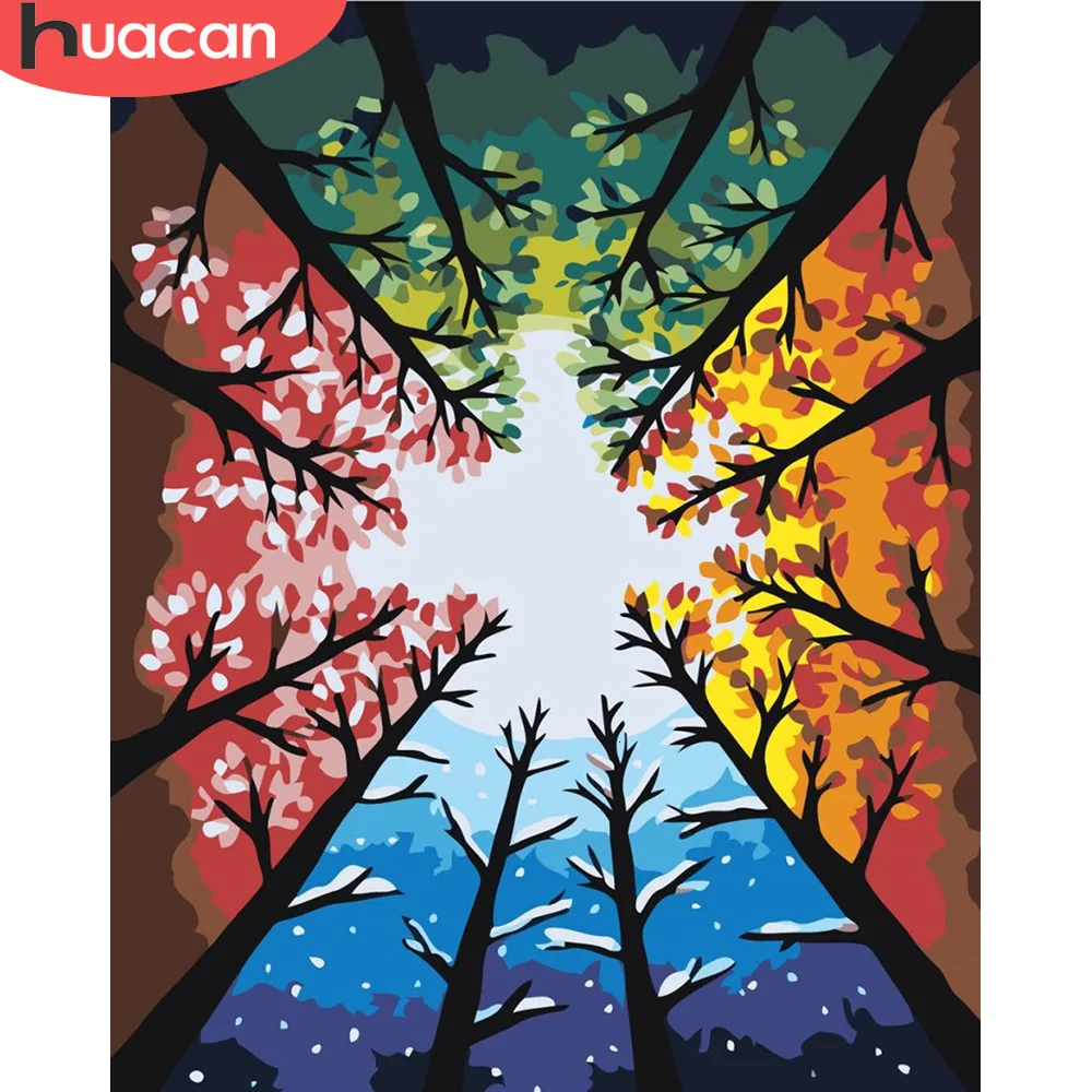 HUACAN Pictures By Number Tree Landscape HandPainted Kits Drawing Canvas Coloring Oil Painting Seasons Home Decoration
HUACAN Pictures By Number Tree Landscape HandPainted Kits Drawing Canvas Coloring Oil Painting Seasons Home Decoration