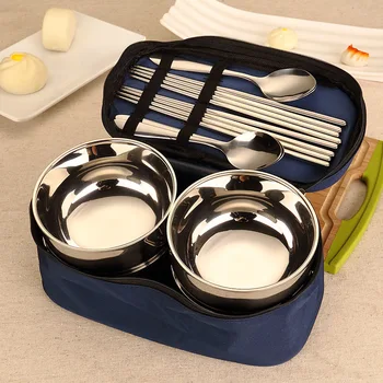 Stylish Simple Creative Travel Portable Stainless Steel Tableware Spoon Set Retro Tableware Tableware Japanese Rice Bowl Bag
Stylish Simple Creative Travel Portable Stainless Steel Tableware Spoon Set Retro Tableware Tableware Japanese Rice Bowl Bag