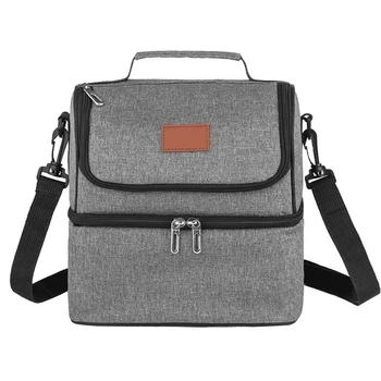 Storage Wear Resistant Oxford Cloth Thermal Insulated Multipurpose Lunch Bag Double-deck Detachable Strap Portable Cooler
Storage Wear Resistant Oxford Cloth Thermal Insulated Multipurpose Lunch Bag Double-deck Detachable Strap Portable Cooler