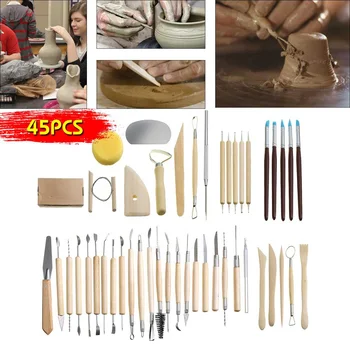 45PCS Ceramic Clay Tools Set Crafts Polymer DIY Art Modeling Clay Tools Pottery Wooden Pottery Sculpting Clay Cleaning Tool Set
45PCS Ceramic Clay Tools Set Crafts Polymer DIY Art Modeling Clay Tools Pottery Wooden Pottery Sculpting Clay Cleaning Tool Set