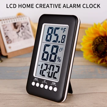 Hygrometer Indoor Thermometer Humidity Gauge with Clock Alarm Desktop Stand or Wall Mount
Hygrometer Indoor Thermometer Humidity Gauge with Clock Alarm Desktop Stand or Wall Mount