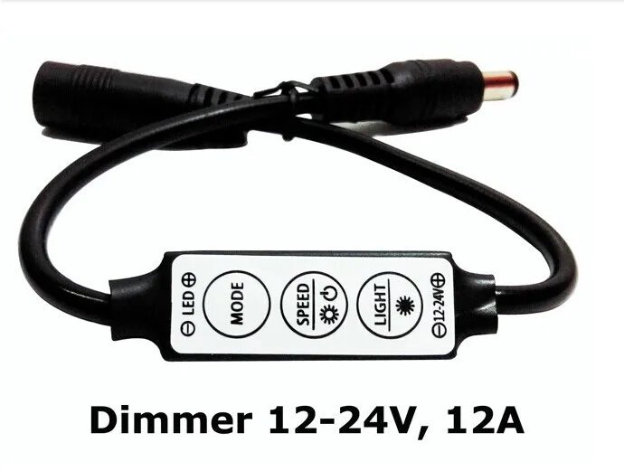 New 50pcs/lot Mini LED dimmer12V-24V/12A 3 keys black, LED controller switch for single color LED strip light brightness adjust
New 50pcs/lot Mini LED dimmer12V-24V/12A 3 keys black, LED controller switch for single color LED strip light brightness adjust