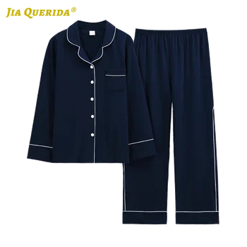 100% Cotton Spring Autumn New Soft Front Pocket Long Sleeve Long Pants Sleepwear Pj Set Front Pocket Solid Pajamas Set Woman
100% Cotton Spring Autumn New Soft Front Pocket Long Sleeve Long Pants Sleepwear Pj Set Front Pocket Solid Pajamas Set Woman