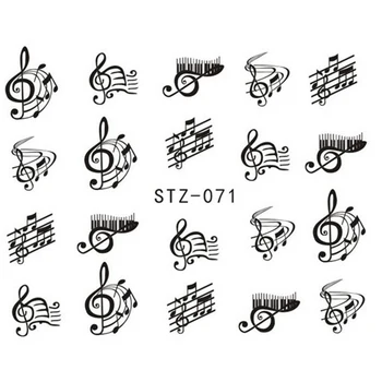 1 Sheet Nail Art Decorations Nail Sticker DIY Black Colors Music Note Nails Designs Water Transfer Decals Styling TRSTZ018-658
1 Sheet Nail Art Decorations Nail Sticker DIY Black Colors Music Note Nails Designs Water Transfer Decals Styling TRSTZ018-658