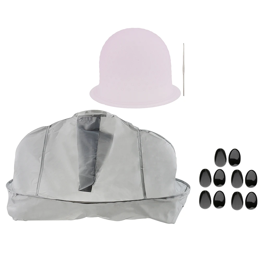 1Pcs Salon Haircutting Cape + 1Pcs Hair Dyeing Cap + 1Pcs Coloring Hook + 10Pcs Hair Perming Highlighting Black Ear Cover 1Pcs Salon Haircutting Cape + 1Pcs Hair Dyeing Cap + 1Pcs Coloring Hook + 10Pcs Hair Perming Highlighting Black Ear Cover