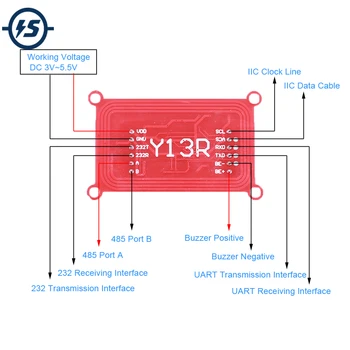 RFID Read Module DC 3.3V 5V 6cm 13.56MHz UART/RS232/RS485/IIC M1/S50 IC Card Reader Buzzer Contactless Controller
RFID Read Module DC 3.3V 5V 6cm 13.56MHz UART/RS232/RS485/IIC M1/S50 IC Card Reader Buzzer Contactless Controller
