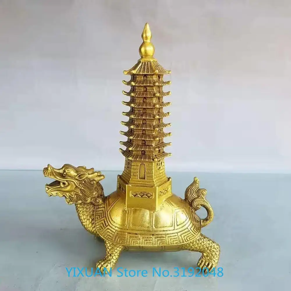 Xingcai дракон, черепаха, Чистая латунь, башня черепахи, благоприятное украшение ручной работы
Xingcai дракон, черепаха, Чистая латунь, башня черепахи, благоприятное украшение ручной работы