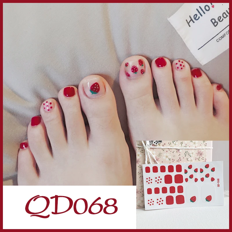 22tips/sheet Toe Nail Sticker Waterproof Fashion Strawberry Pattern Full Cover Adhesive Bright Sticker Manicure Applique
22tips/sheet Toe Nail Sticker Waterproof Fashion Strawberry Pattern Full Cover Adhesive Bright Sticker Manicure Applique
