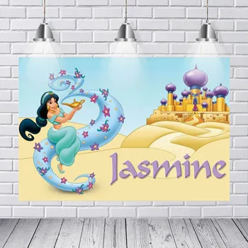 Aladdin Jasmine Princess Backdrop for Photo Studio Turquoise Purple Girls Birthday Party Backgrounds Custom 7x5FT Vinyl
Aladdin Jasmine Princess Backdrop for Photo Studio Turquoise Purple Girls Birthday Party Backgrounds Custom 7x5FT Vinyl