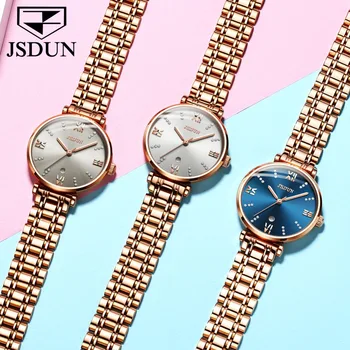 Watch Women Auto Date Ladies Watches Rose Gold Stainless Steel Swiss Quartz Movement Blue Female Clock Waterproof montre femme
Watch Women Auto Date Ladies Watches Rose Gold Stainless Steel Swiss Quartz Movement Blue Female Clock Waterproof montre femme