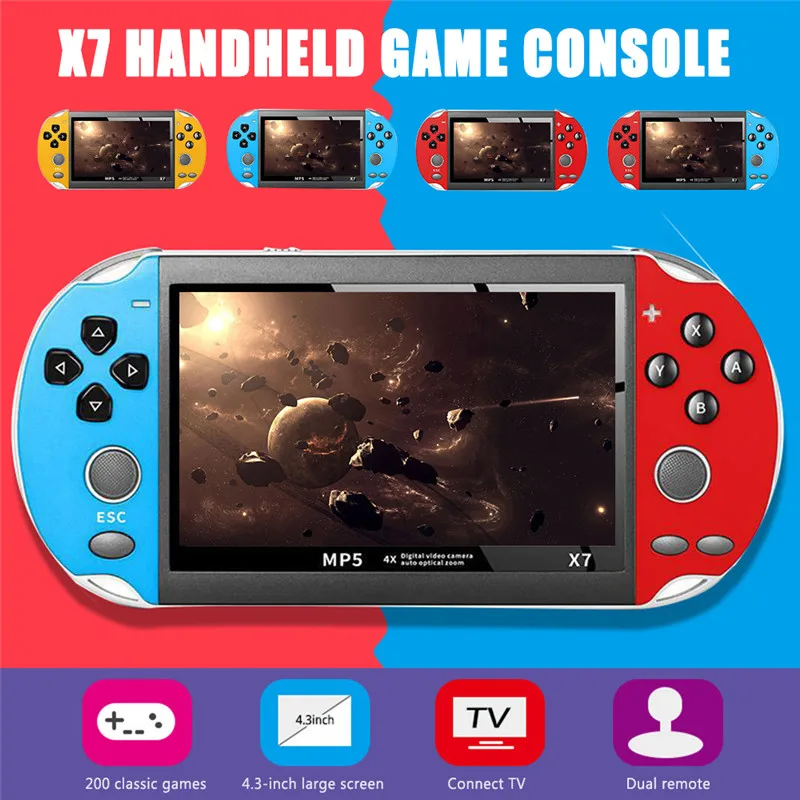Portable 8GB Retro Game Console Handheld Built-in Games 4.3 Inch TFT Color Screen Entertainment Video Games Support TV-OUT Video
Portable 8GB Retro Game Console Handheld Built-in Games 4.3 Inch TFT Color Screen Entertainment Video Games Support TV-OUT Video