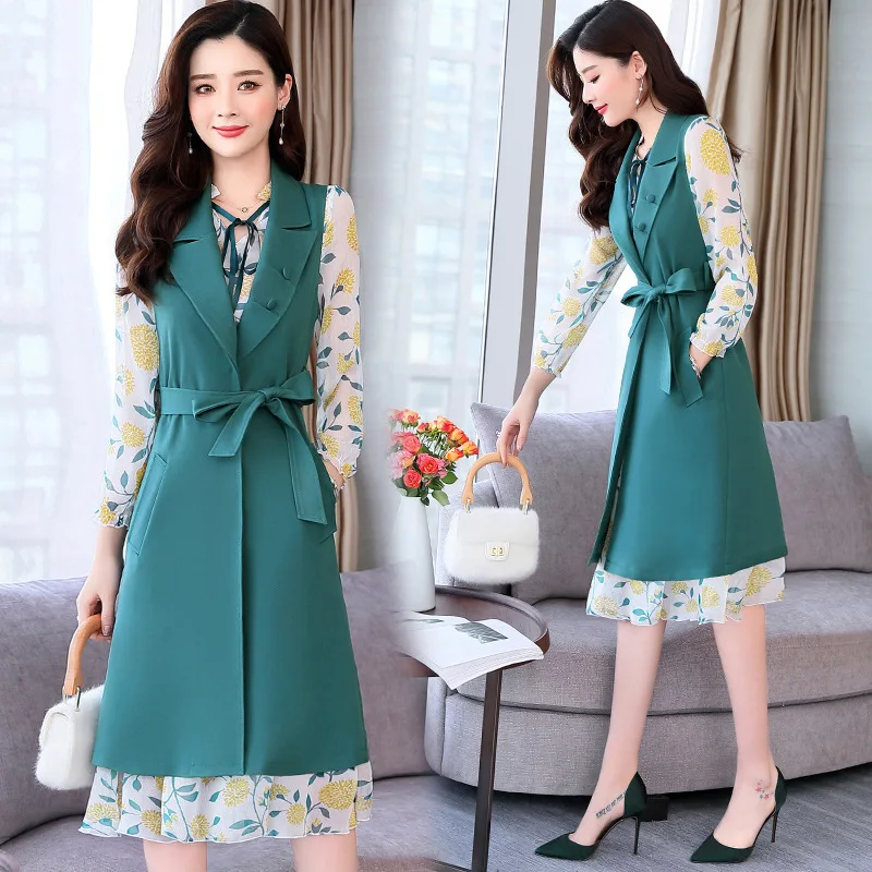 2019 Spring Clothing New Style Fashion Debutante Set Suit Skirt Female Vest Floral Dress Two-Piece Set Mid-length Trench Coat
2019 Spring Clothing New Style Fashion Debutante Set Suit Skirt Female Vest Floral Dress Two-Piece Set Mid-length Trench Coat