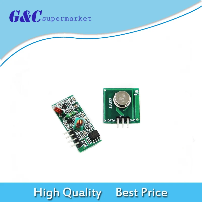 315Mhz RF transmitter and receiver link kit for Arduino/ARM/MCU WL diy electronics
315Mhz RF transmitter and receiver link kit for Arduino/ARM/MCU WL diy electronics
