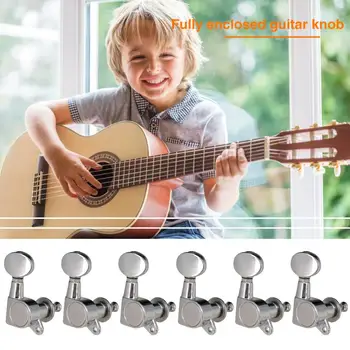 6pcs Size-Matched Electric Acoustic Guitar String Button Right Tuning Pegs Tuners Machine Head Guitar Parts Silver Color
6pcs Size-Matched Electric Acoustic Guitar String Button Right Tuning Pegs Tuners Machine Head Guitar Parts Silver Color