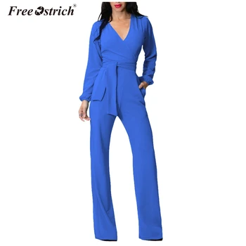 Free Ostrich Women Solid Simple Office Long Sleeve Bandage Jumpsuit Long Wide Party Sashes Leg Trousers Combinaison Femme N30
Free Ostrich Women Solid Simple Office Long Sleeve Bandage Jumpsuit Long Wide Party Sashes Leg Trousers Combinaison Femme N30