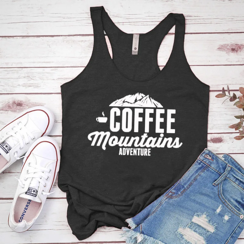 Vest Coffee Mountains Adventure Tank Tops Stylish Slogan Letter Mountains Printed Racerback Tops Camping Grunge Vest Undershirt
Vest Coffee Mountains Adventure Tank Tops Stylish Slogan Letter Mountains Printed Racerback Tops Camping Grunge Vest Undershirt